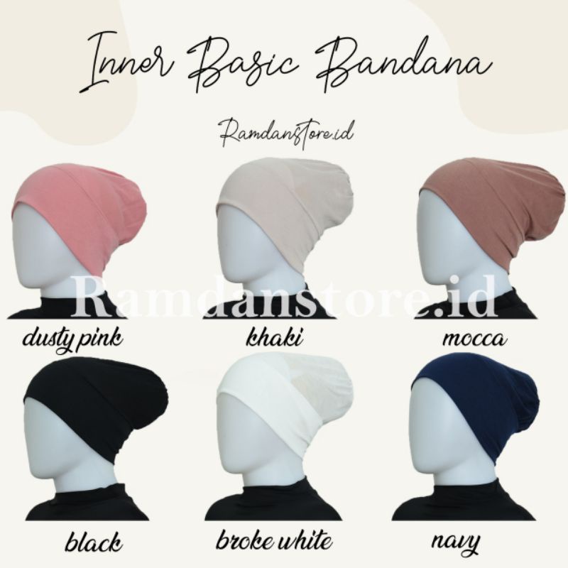 Ciput Basic Kaos/Inner Basic/Daleman Hijab/Ciput Kaos Rayon/Bandana Arab Kaos