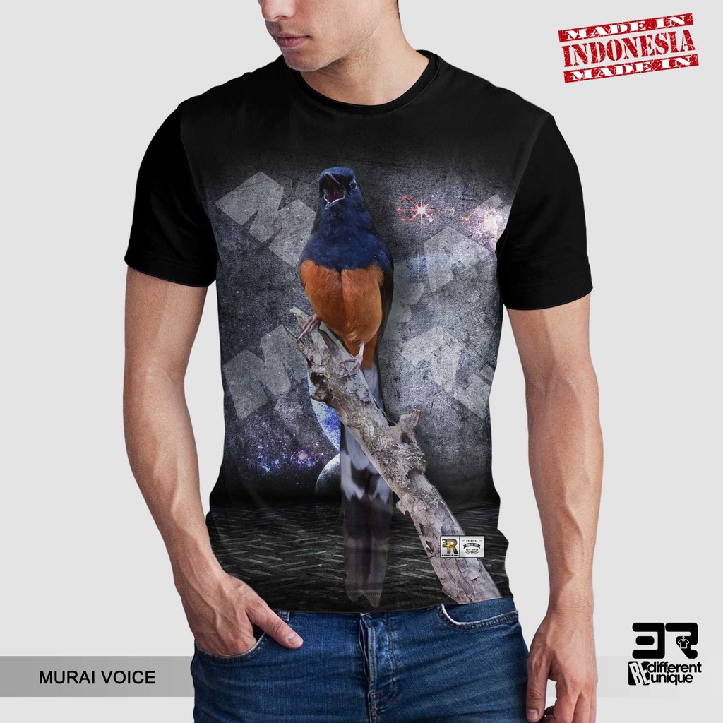 [ COD ] KAOS PRINTING GAMBAR BURUNG MURAI VOICE - BAJU DISTRO ORIGINAL GAMBAR HEWAN KUCICA SHAMAS BA