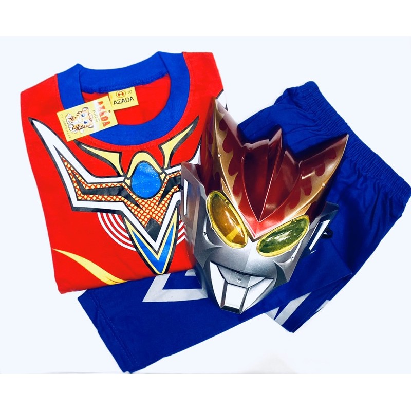 Baju Topeng Anak | Baju Kostum + Topeng Anak Laki-Laki AZADA ULTRAMAN