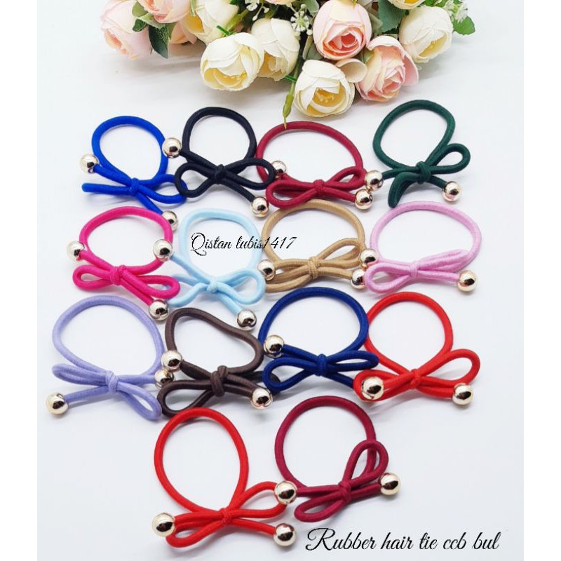 (1pcs) hair tie elastis 2in1