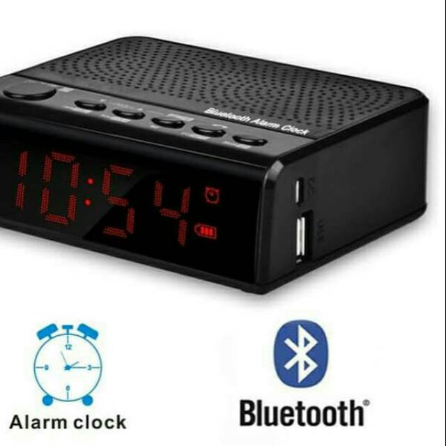 SPEAKER BLUETOOTH JAM ALARM RADIO FM SD CARD MP3/JAM MEJA DIGITAL SPEAKER WIRELESS PORTABLE HANDFREE