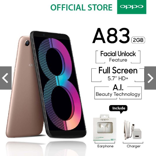OPPO A83 RAM 2GB / 16 GB - Gold ( Garansi resmi OPPO)