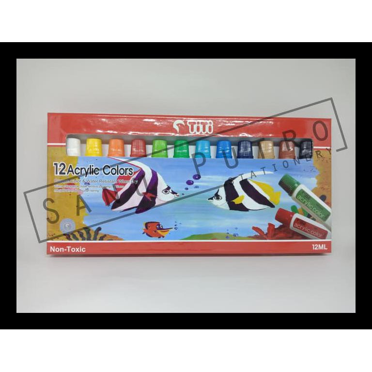 

PROMO CAT ACRYLIC TITI 12 PERALATAN MELUKIS TERMURAH PING LENGKAP