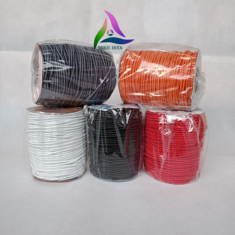 TALI KUR KARET ELASTIS BULAT DIAMETER 3 MM PER ROL