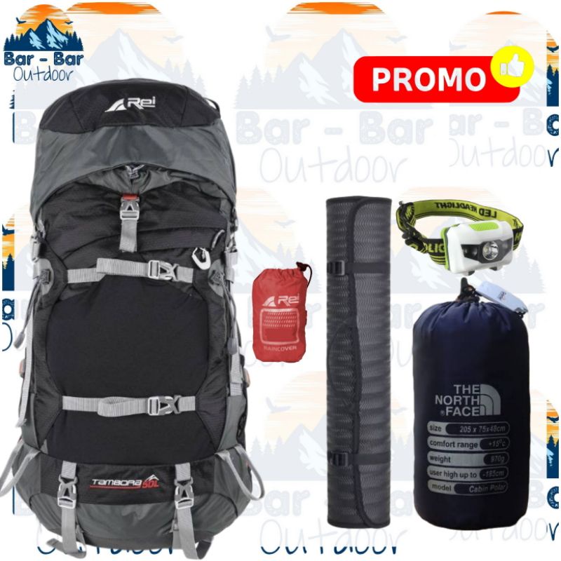 Paket Pendakian Tas Gunung Tas Outdoor Carrier Arei Rei Tambora 60L