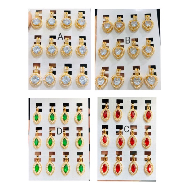 Ramk101. liontin xuping Kalung lapis emas dgn mata zircon