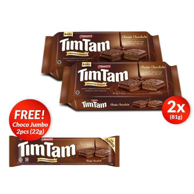 

TERMURAH BUY 2 GET 2 FREE Tim Tam Chocolate+Tim Tam Choco Jumbo Singles BEST SELLER