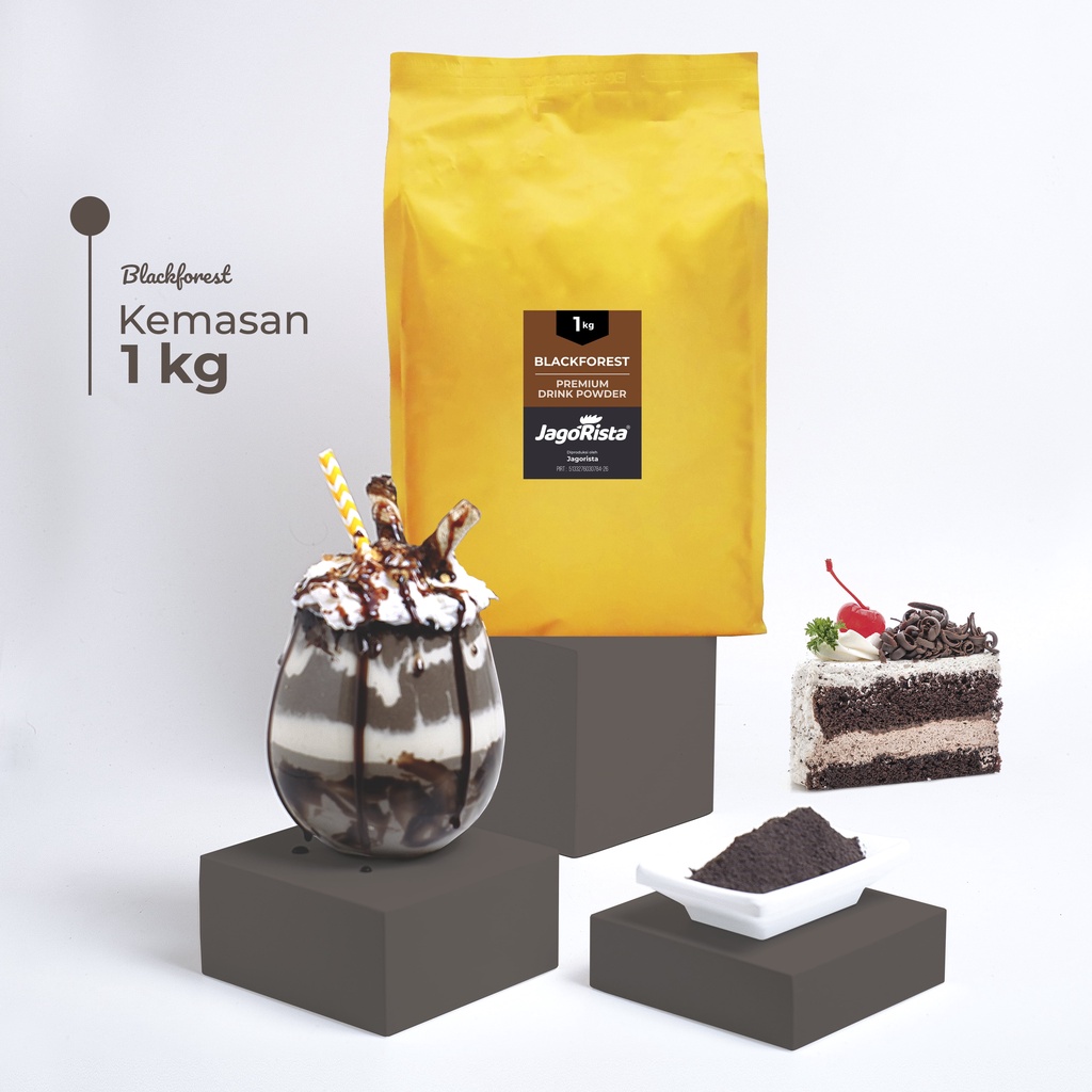 

Jagorista - 1 KG Premium GOLD Blackforest ( Bubuk Minuman / drink Powder ) jr