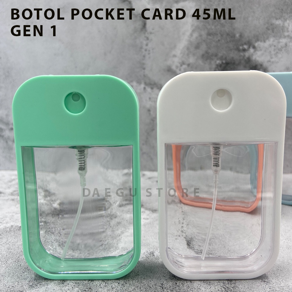 Botol Spray Kotak 45ml Pocket Card Plastik Hand Sanitizer Parfum Warna