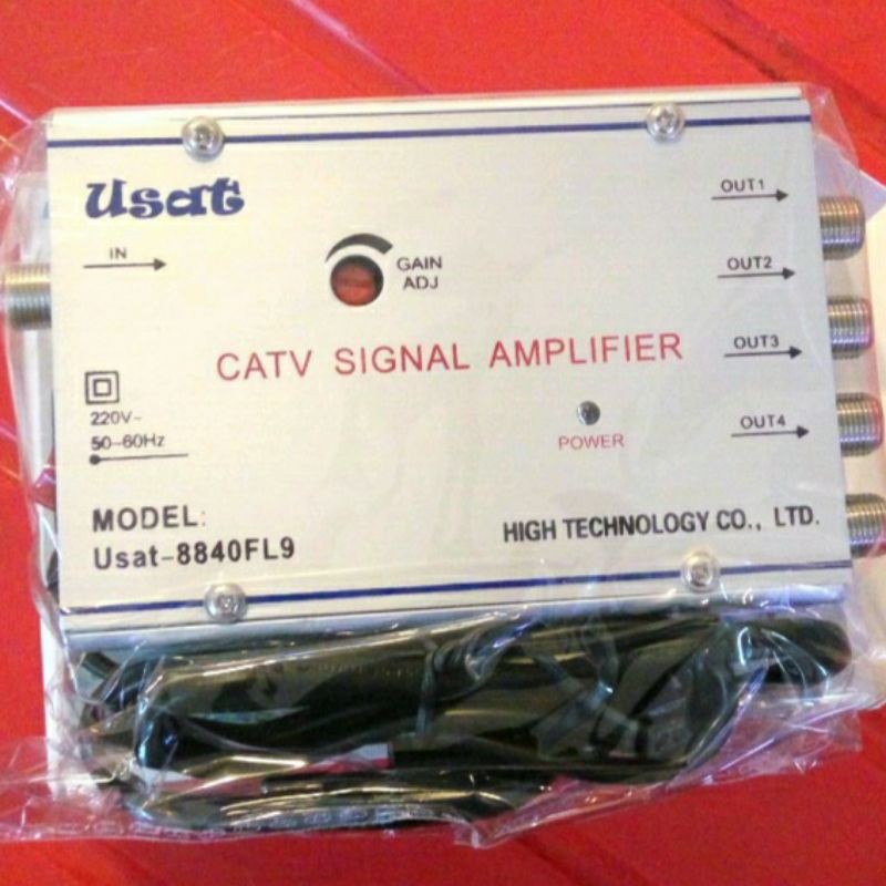 CATV signal amplifier/penguat sinyal 4 Way 40db