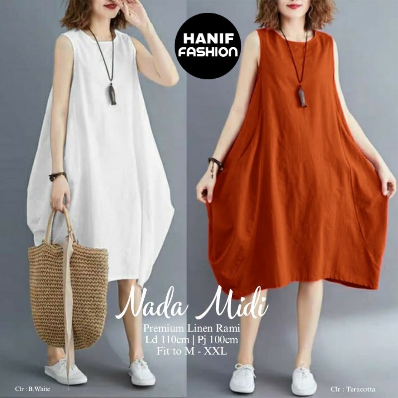 NADA MIDI DRES WANITA TERBARU BY HANIF