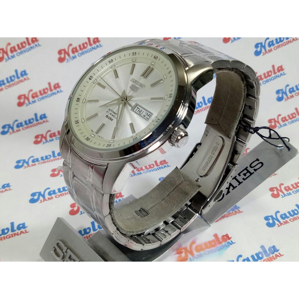 Seiko 5 Classic SNKM83K1 Automatic White Dial - Jam Tangan Pria SNKM83