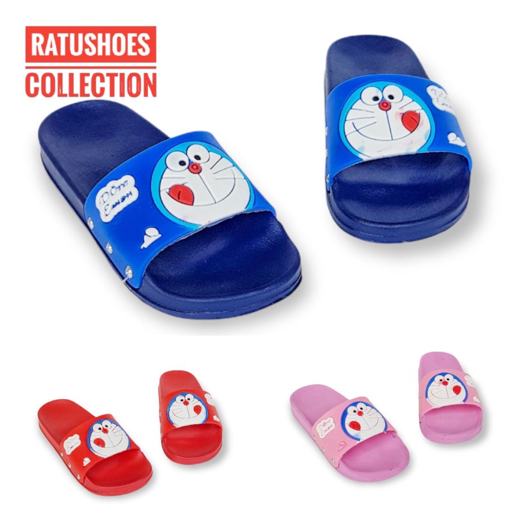 Sandal Anak Karakter / Flat DORAEMON size 26 - 35