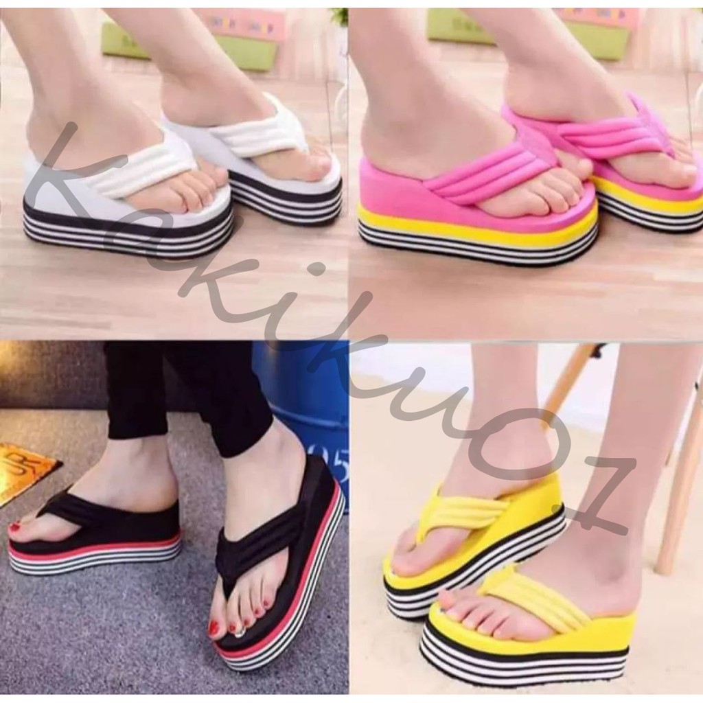 Sandal Wedges Wanita Pelangi ala Korea SANG-HEE