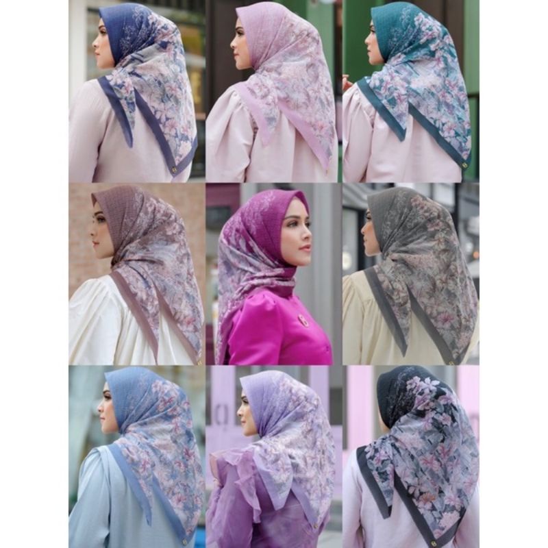 Button Scarves The Malaya Series Voal Square