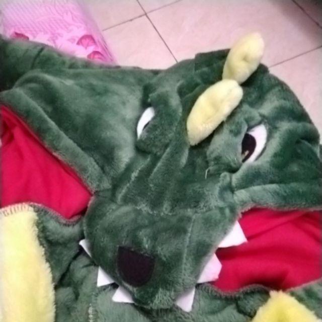 Baju Onesie Dinosaurus Hijau Green Dino Kostum Cosplay Shopee Indonesia