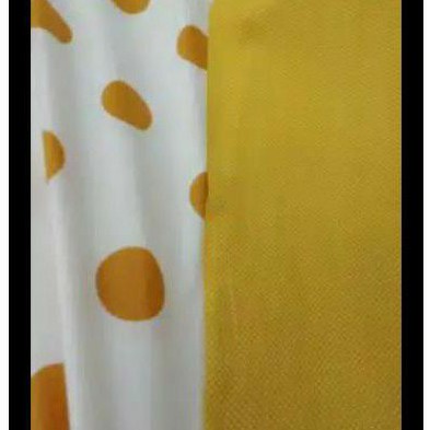 Kain Katun Jepang Motif Polkadot Kuning Mint Navy Merah Putih Bahan Setelan Piyama Anak