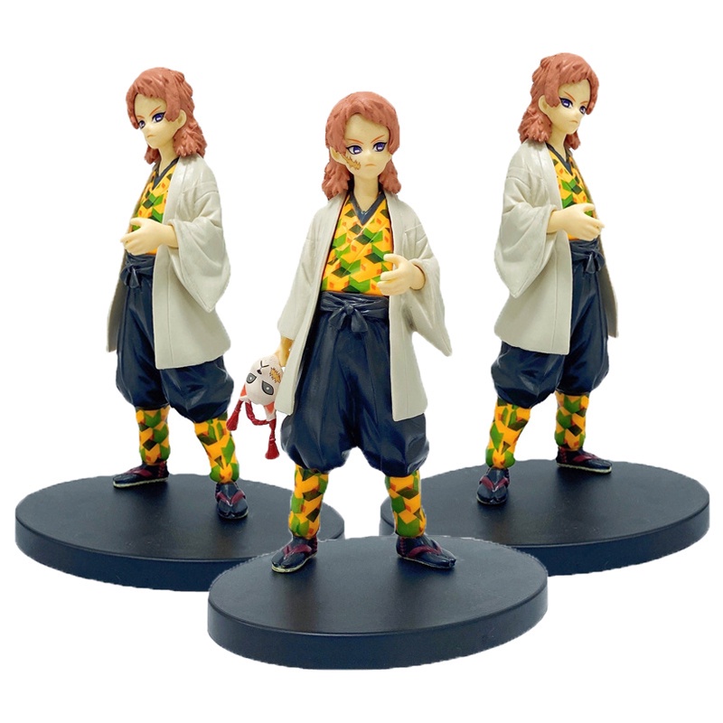 Mainan Action Figure Model Anime Demon Slayer Kimetsu No Yaiba Sabito Bahan PVC Ukuran 16cm