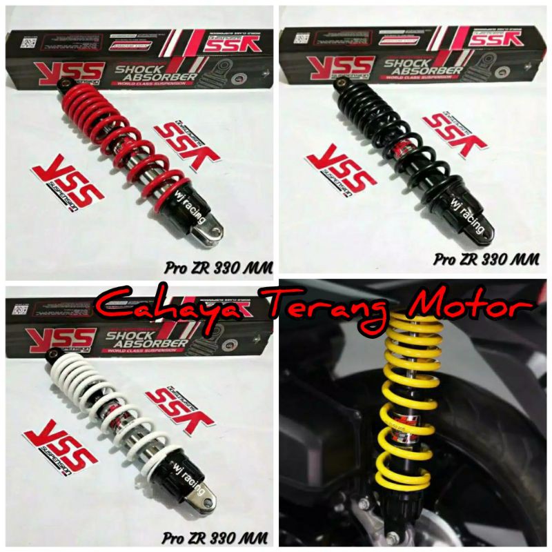 Shockbreaker YSS Pro ZR Original 100% , 330mm - 310mm Mio,Beat,Scoopy,M3,Xeon,Vario 110,125,150,Lexi