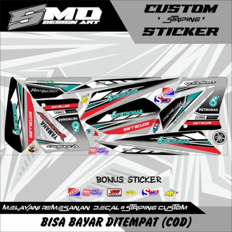 STRIPING VIXION LAMA PETRONAS STICKER VIXION OLD PETRONAS STRIPING VIXION