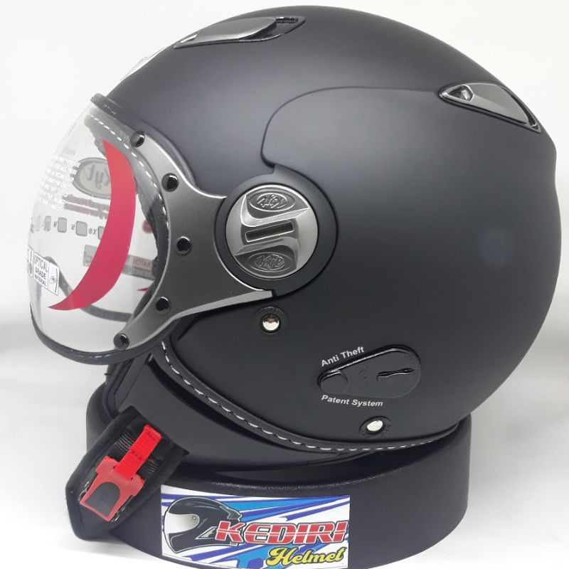 Helm KYT Elsico solid polos-Black doff