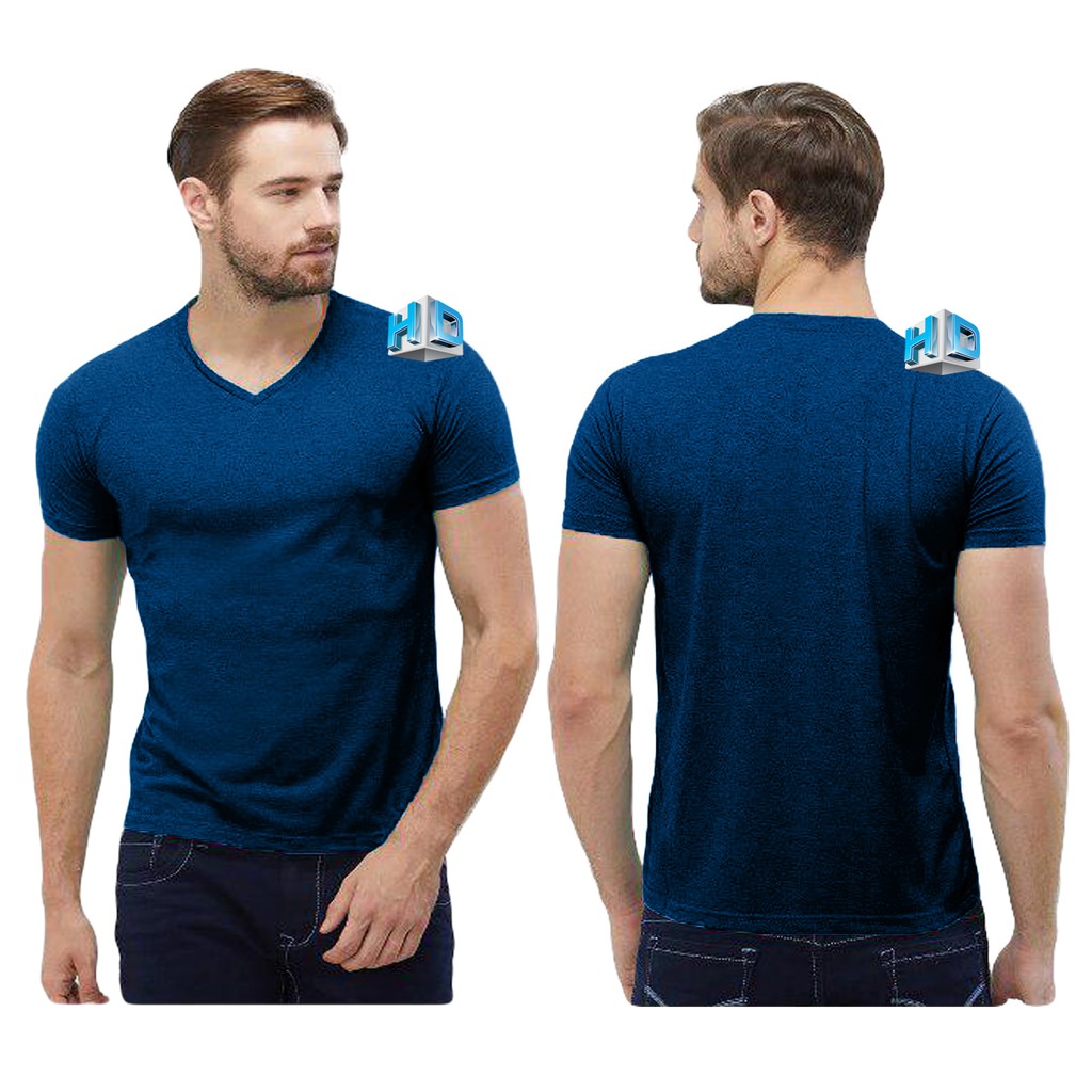 HD  kaos polos pria twotone | baju polos pria tuton 30s vneck | kaos distro pria | kaos polos