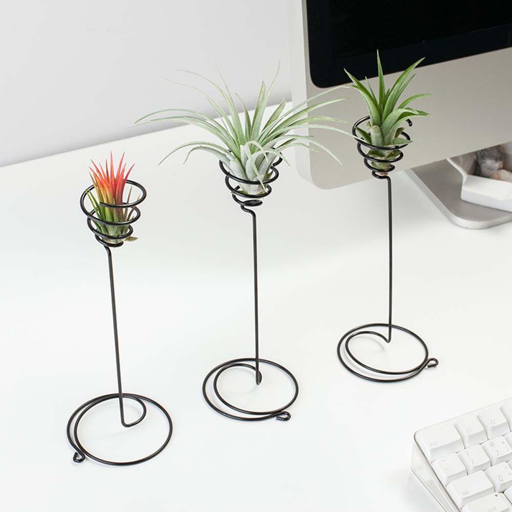 [Elegan] Air Plant Pot Stand Mini Metal Vase Holder Decor Display Rak Wadah