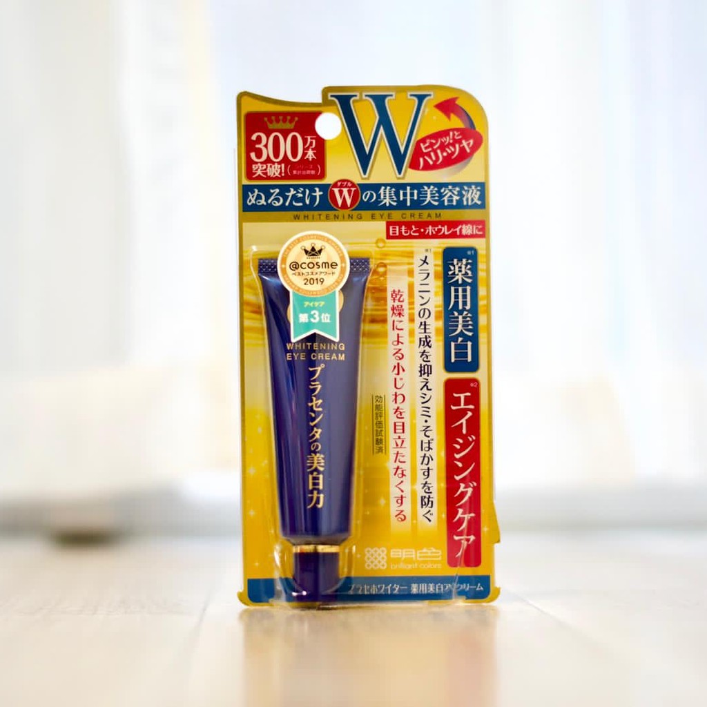 Meishoku Medicated Placenta Whitening Eye Cream / Krim Pemutih Mata