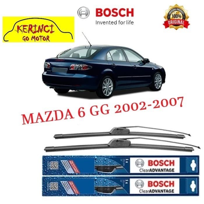 WIPER BOSCH CLEAR ADVANTAGE MAZDA 6 GG 2002-2007 21&quot; &amp; 18&quot; SEPASANG