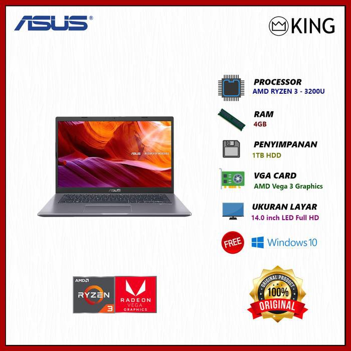 LP125 LAPTOP ASUS M409DA EK301T / EK302T RYZEN 3 3200U W10 (GARANSI RESMI)
