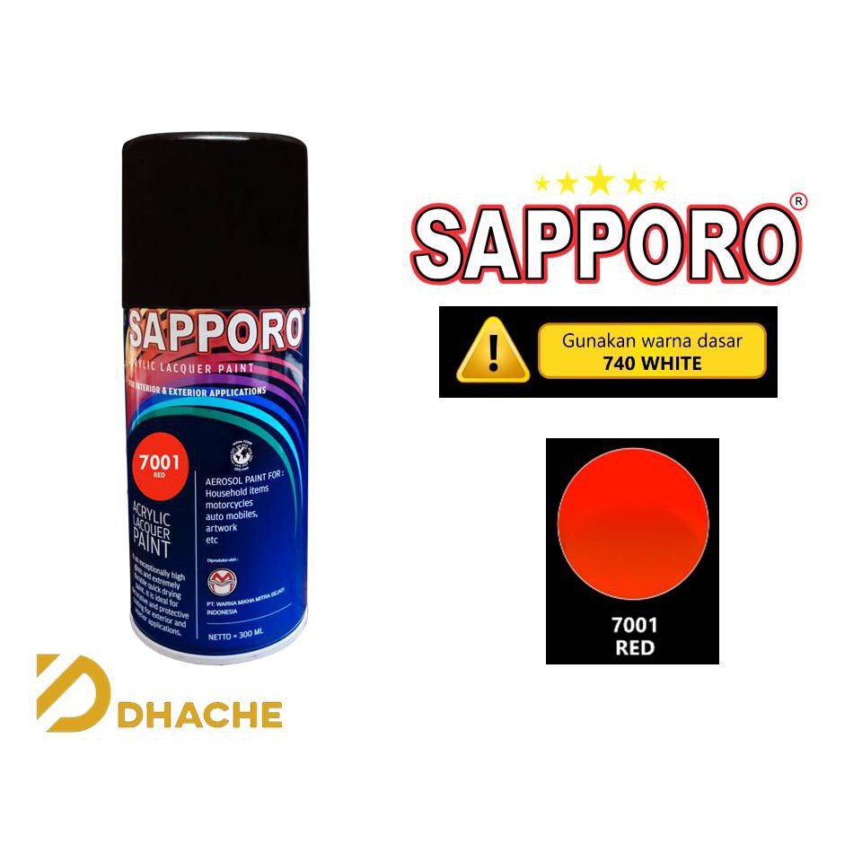 CAT SEMPROT SAPPORO SPRAY PAINT RED / MERAH STABILO 7001 300 ml