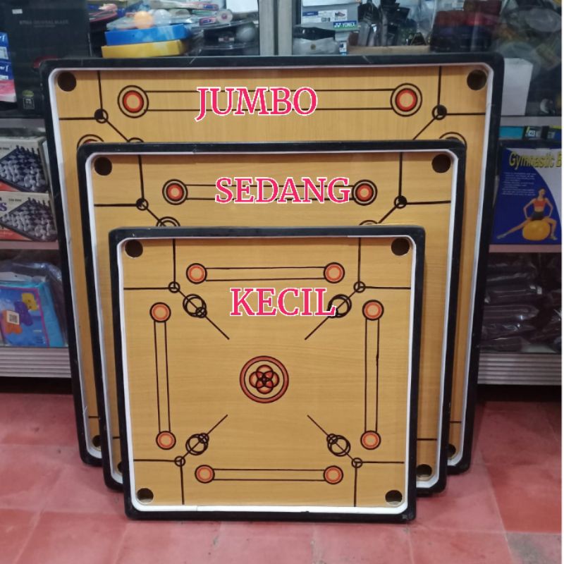 PAPAN KARAMBOL SEDANG 77X77CM BONUS BIJI DAN KRISTAL