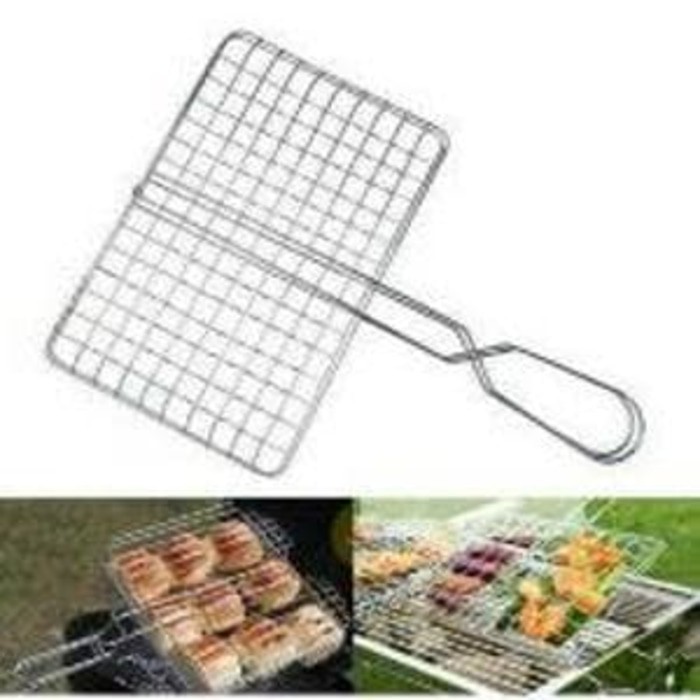 Alat Bakar Ikan Ayam Model Jepit Stainless Steel Panggangan 32cmx44cm Top Shopee Indonesia