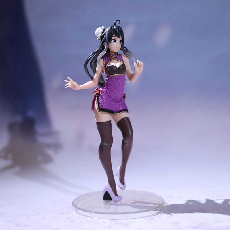 Mainan Action Figure Model Anime Jepang TAiTO Cheongsam Yukinoshita Yukino Bahan PVC Ukuran 22cm Untuk Hadiah Anak