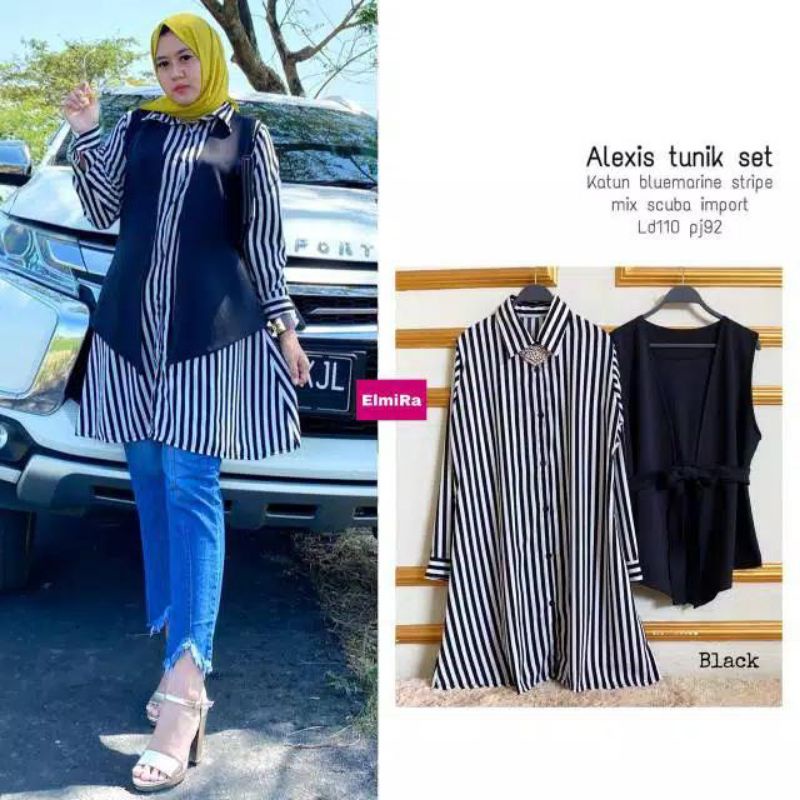 ALEXIS TUNIK SET BY ELMIRA (TUNIK SALUR WANITA) Tunik muslimah modern rekomended