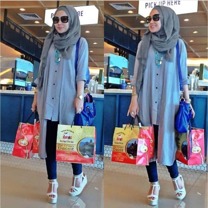 grosir fashion jakarta - baju TUNIK wanita CLAREN - konveksi murah tan