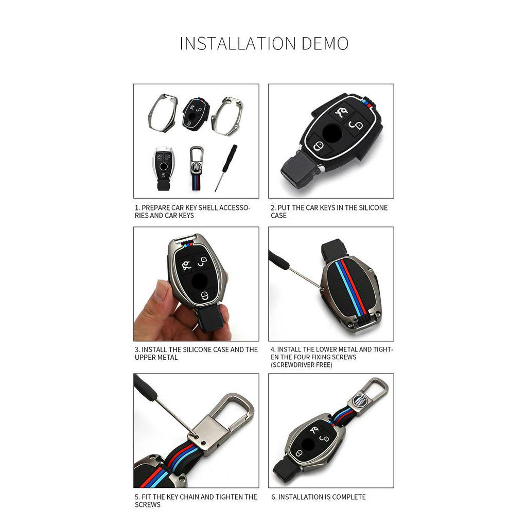 Case Remote Kunci Mobil Untuk Mercedes Benz A B C S Class Amg Gla Cla Glc W176 W221 W204 W205