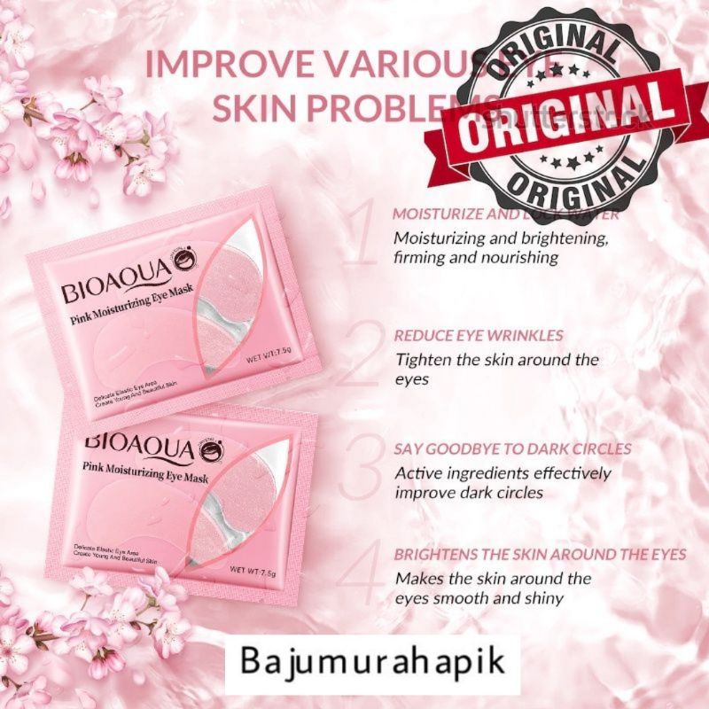 Bioaqua Eye Mask Collagen Pink/ Masker Mata