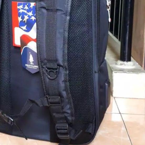 ➳ tas ransel laptop jumbo ukuran 20in polo original ☛