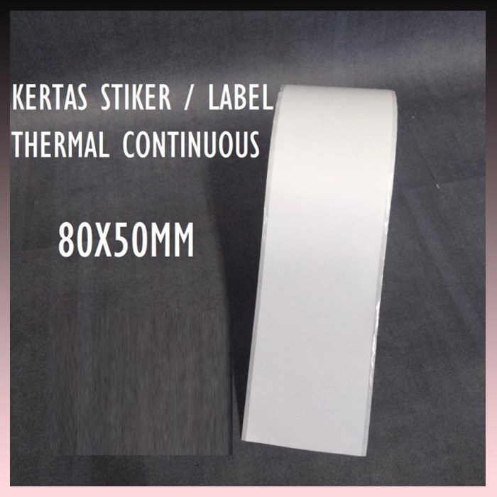 

Kertas Label Stiker Printer Thermal 80x50mm Continuous 80 x 50mm