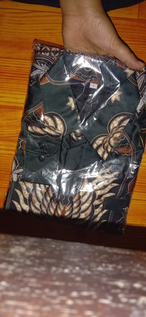 Atasan Kemeja Batik Premium Semi Sutra Silky Kombinasi Furing Istimewa Sutera Kilau Licin - New