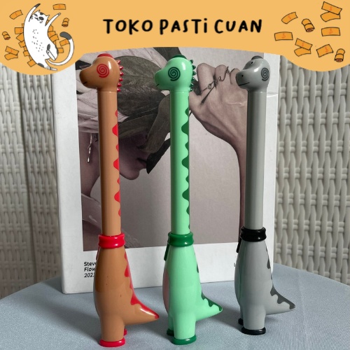 

pulpen pena leher panjang karakter dinosaurus tintah hitam keperluan sekolah anak pen lucu fancy bisa COD bolpen unik termurah import
