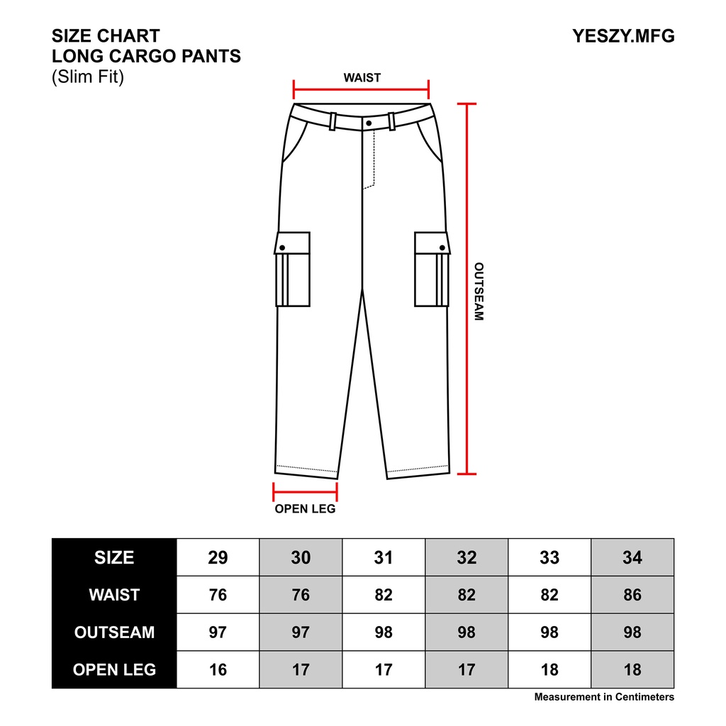 YESZY.MFG Long Cargo Pants Charter Khaki (Slim Fit)