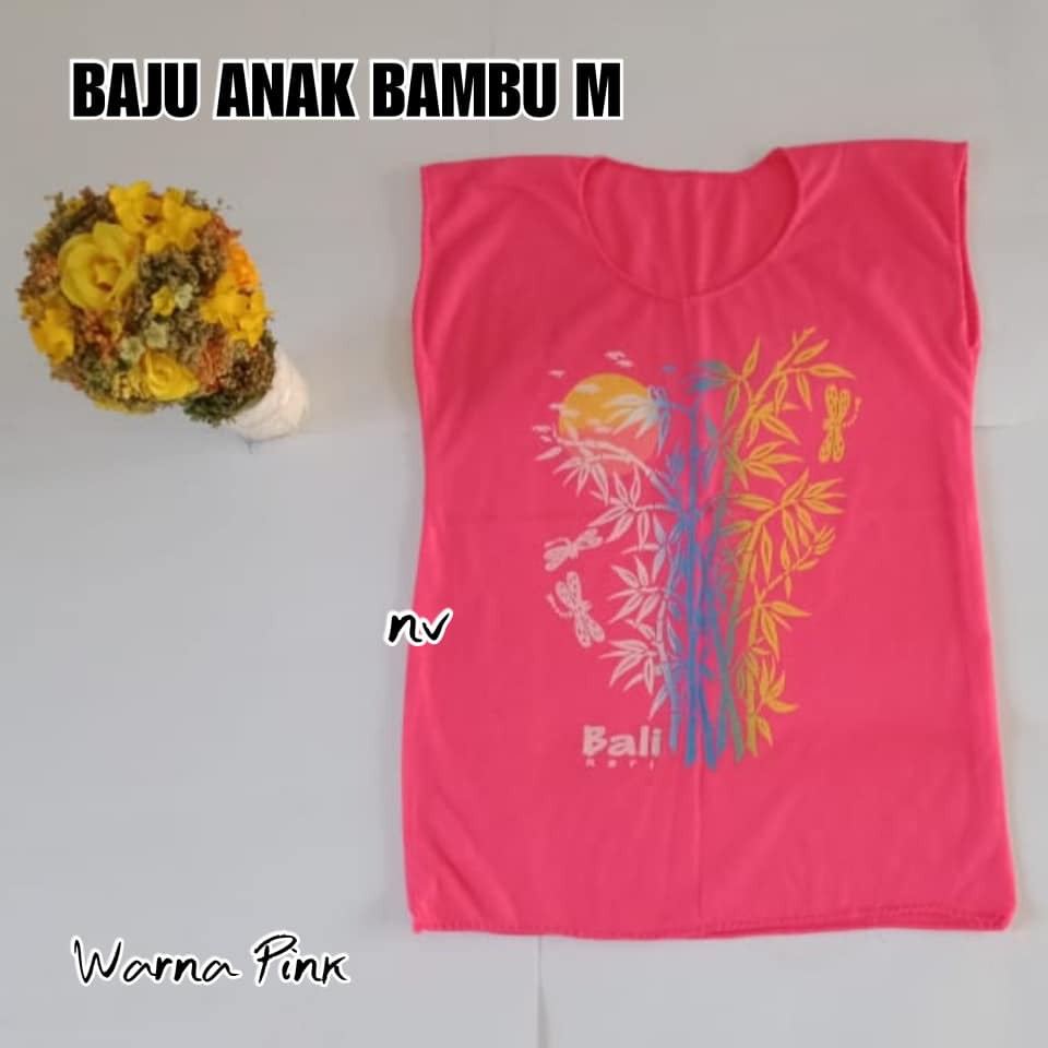 BAJU ANAK BAMBU UK.M ( UMUR 3 - 5 TAHUN )