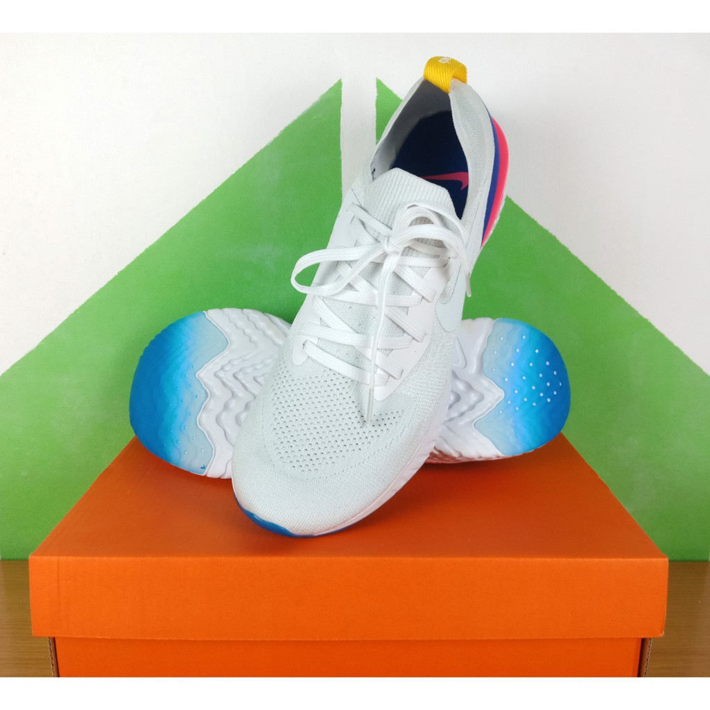 Sepatu Sneakers Nike Epic React flyknit Racer White Made In Vietnam High Quality