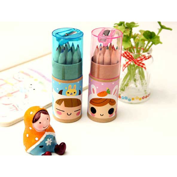 

Pinsil Warna Lucu Dengan Tempat dan Serutan Untuk Anak