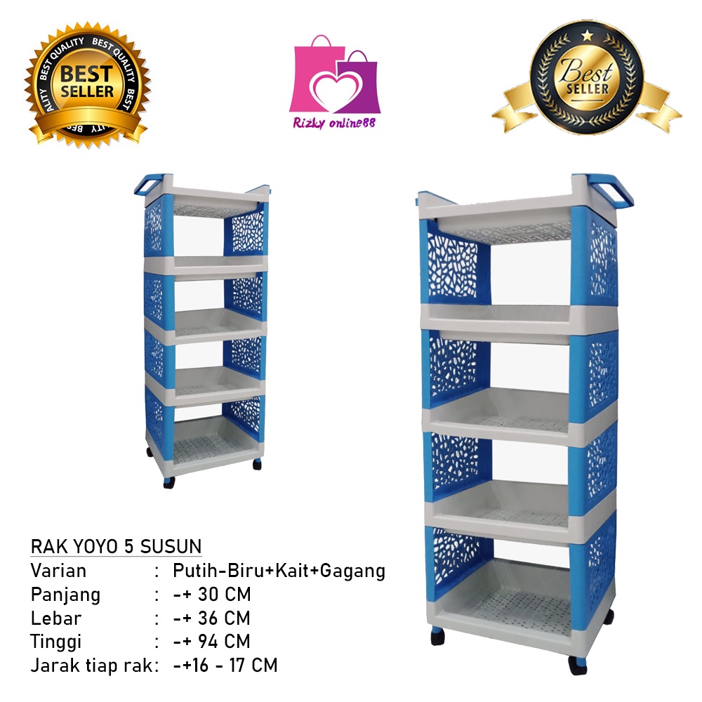 Rizkyonline88 rak yoyo rak serbaguna roda rak apartemen 5 susun