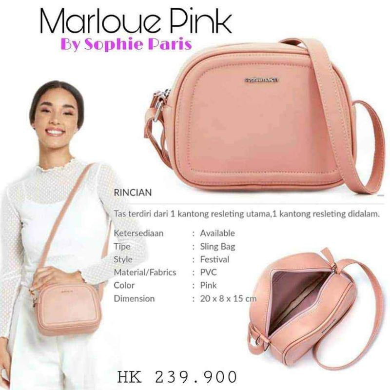 [ HANYA DI SHOPEE ] TAS MARLOUE PINK SOPHIE MARTIN PARIS