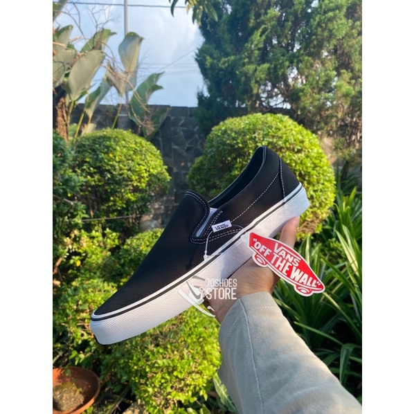 Vans Slip On Black White 100% ORIGINAL PT.Navya