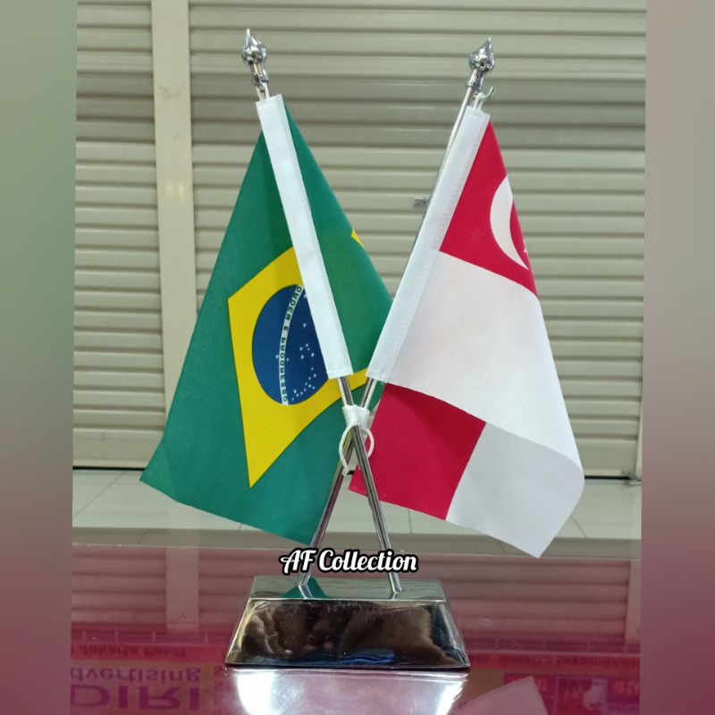 

Bendera Negara Meja Tiang Silang Stainless